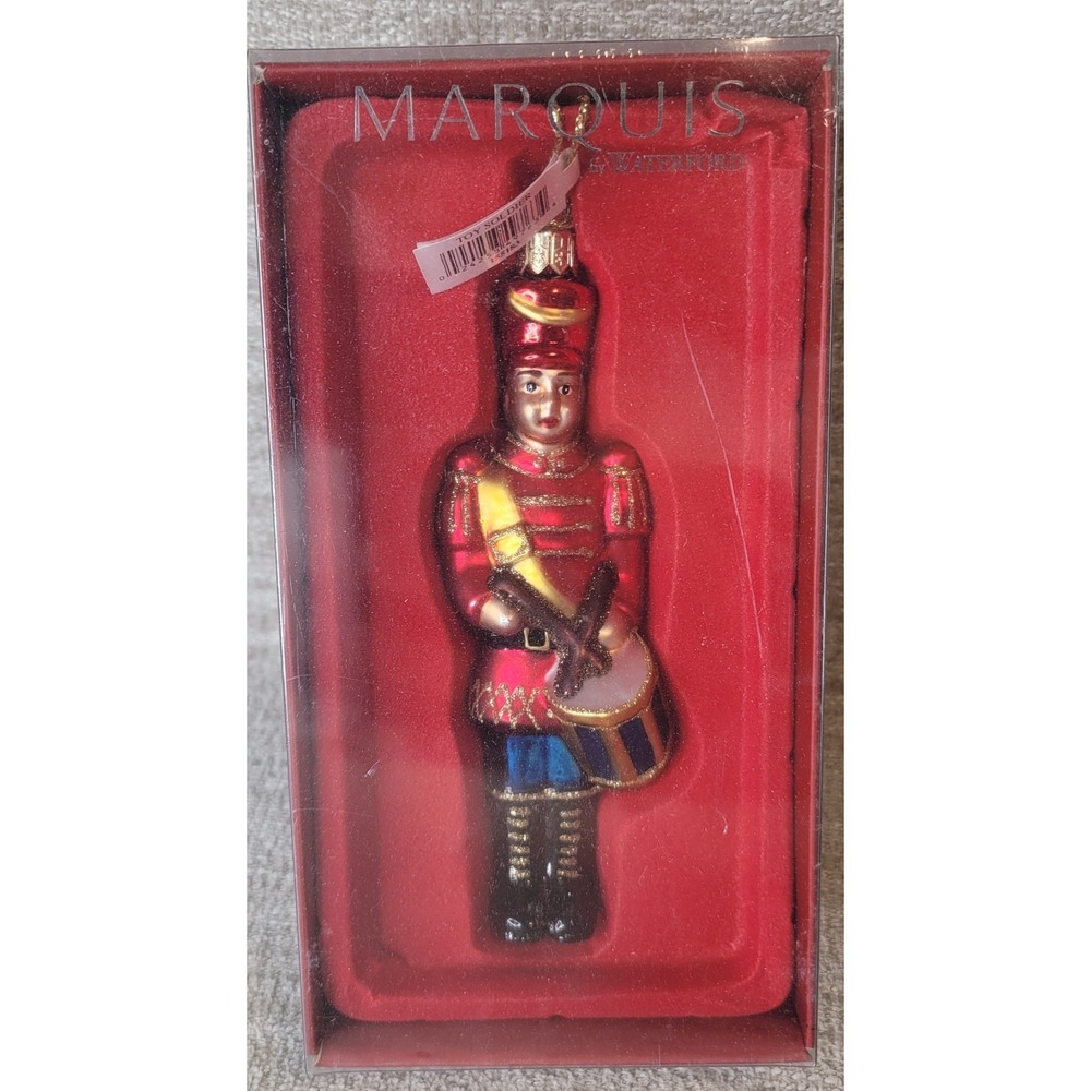 Marquis Waterford Nutcracker Christmas Ornament Holiday Blown Glass New in Box